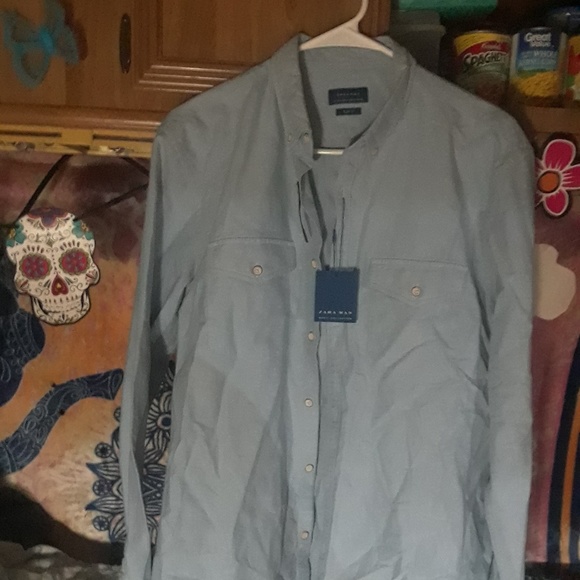 zara light blue denim jacket